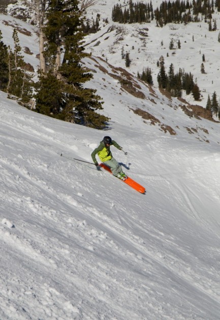 dps wailer 99 hybrid - the dps wailer was stable at speed off-piste.