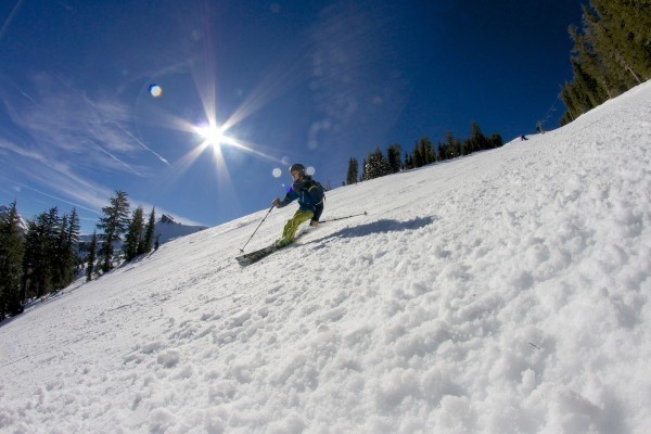 k2 pinnacle 130 - happiness is driving turns on a perfect, bluebird day in lake tahoe...