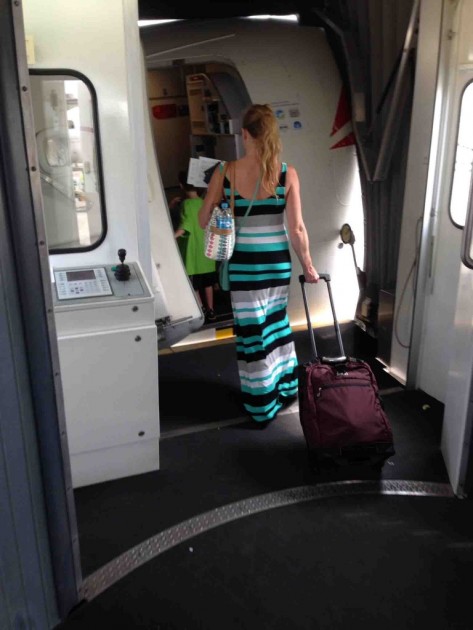 rei wheely beast 22 - boarding a plane with the rei wheely beast 22 in tow. on this trip...