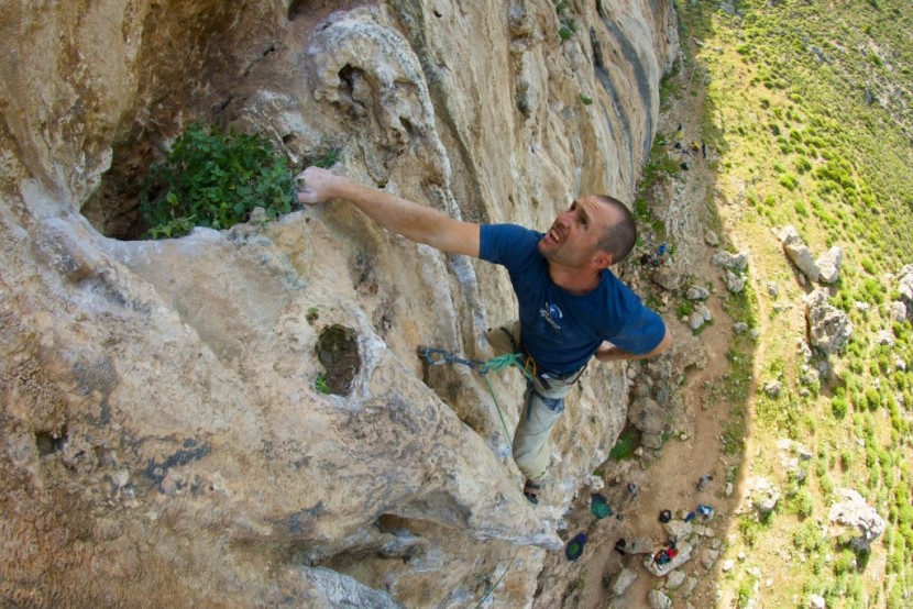 edelrid eagle light - adam selby sending at the secret garden, kalymnos, greece while...