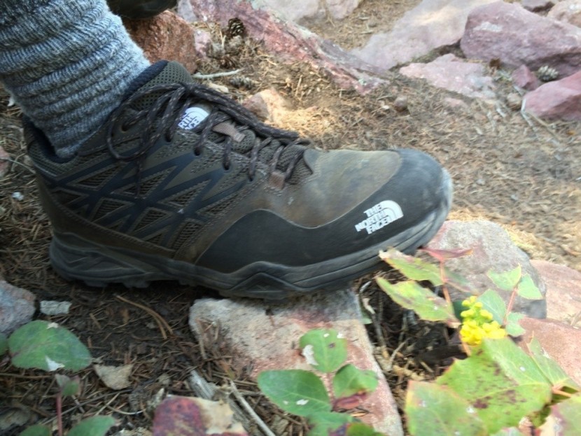 the north face hedgehog hike gtx - unfortunately, the bright white logos detract from what would be an...