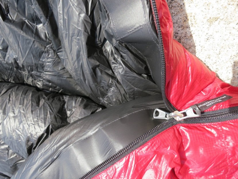 western mountaineering alpinlite 20 - the stiffening tape on the zippers of the alpinlite provides...