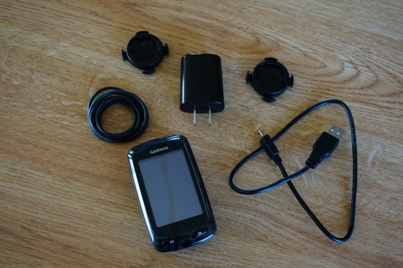 garmin edge 810 - the garmin edge 810 out of the box with included accessories.