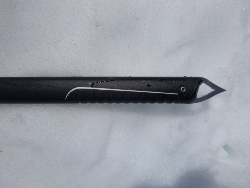 petzl summit - there are shallow ripples that increase grip ability on the lower...