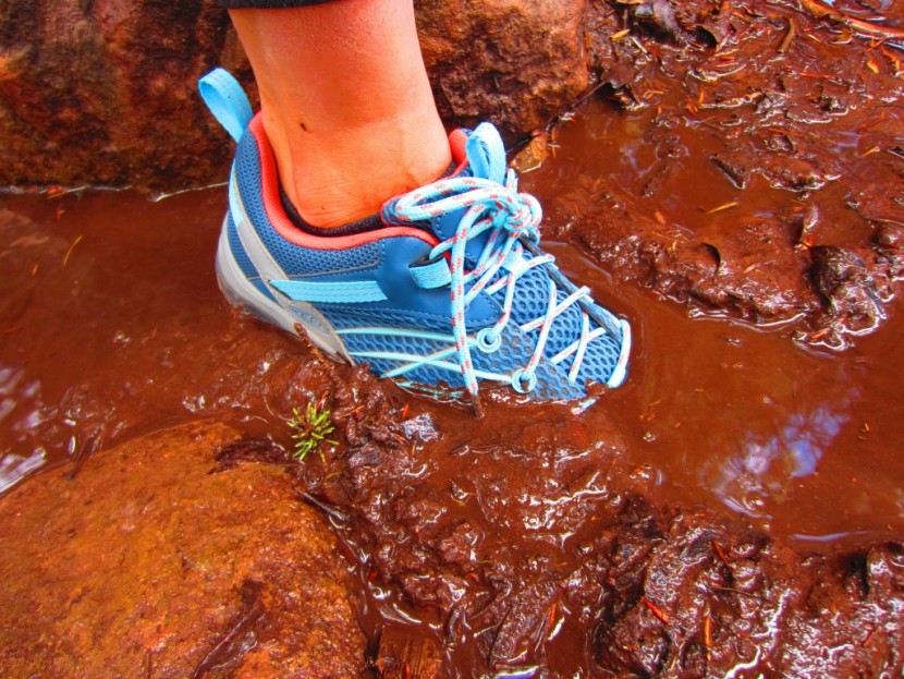 keen marshall for women - deep mud is no match for the sturdy soles and varied tread pattern...