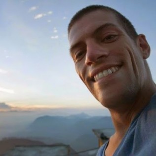 Ross Robinson, atop Sri Pada (Adama's Peak) in Sri Lanka.