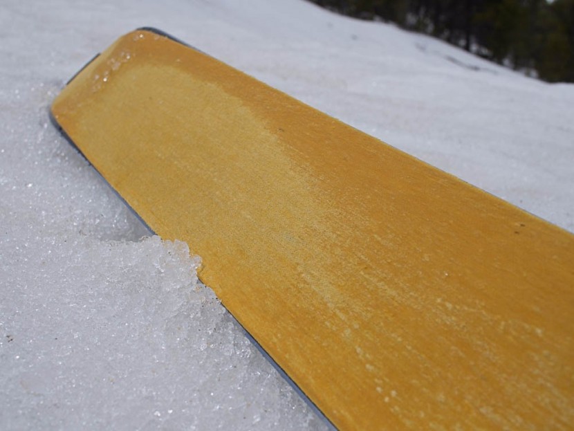 la sportiva ls tour skin - close up view of the fabric on the higlide skins. the darker color...