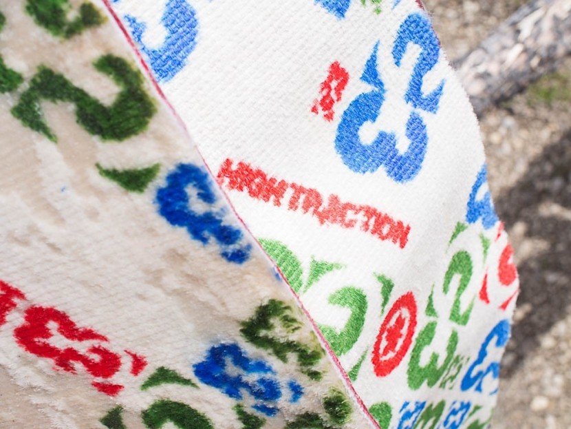 g3 high traction - close up, detailed view of the fuzzier-than-average fabric side of...