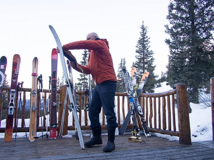 la sportiva ls tour skin - setting up the vapor nano for a day of ski testing and avalanche...