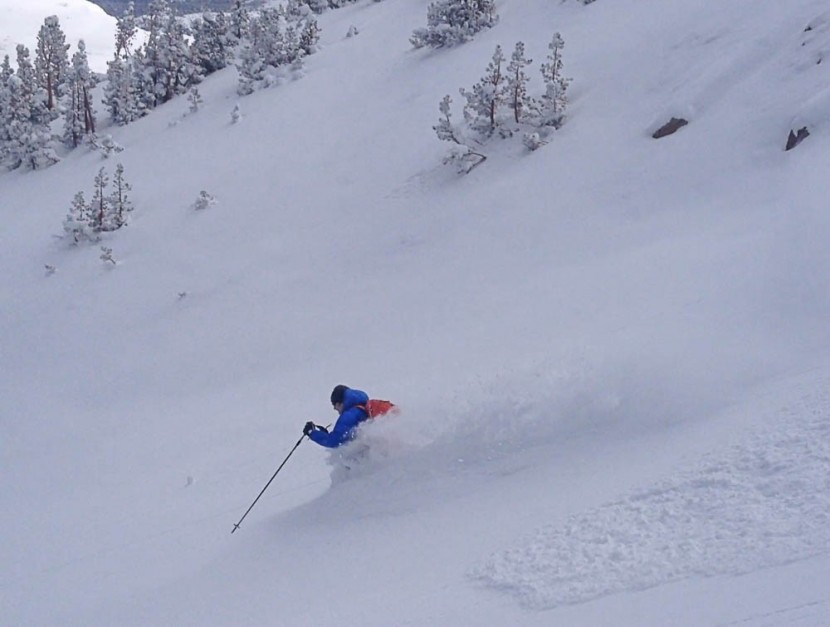 backcountry skis - waist deep, evenly graduated, light on top. does it get any better...