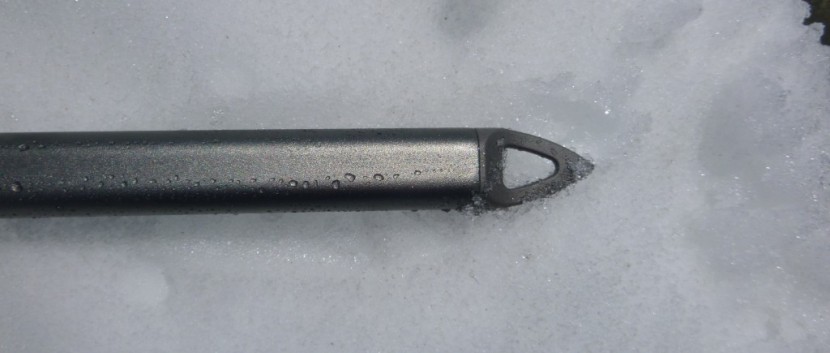 black diamond raven - the raven's spike is full-sized, which helps facilitates the shaft...