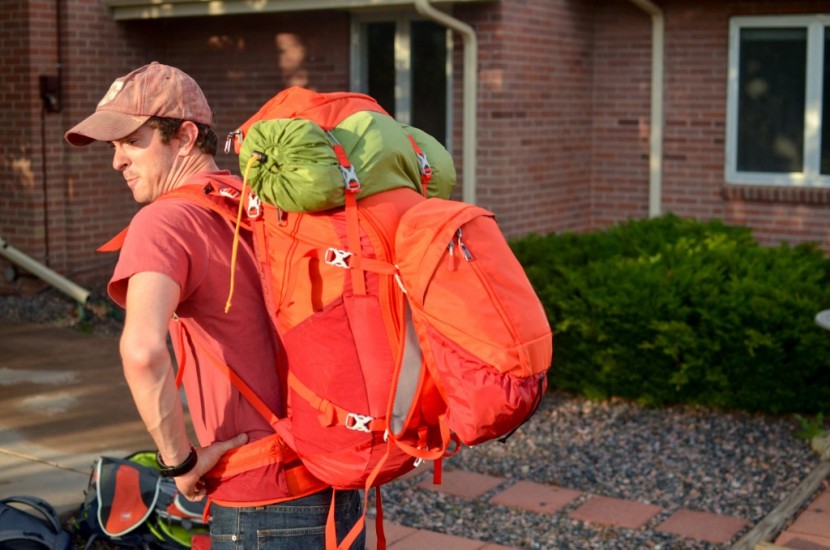 eagle creek deviate 60 - when fully loaded, this pack was able to fit all the stuff we'd need...