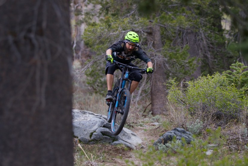 smith forefront - lead mountain bike tester karl anderson protects his dome with the...