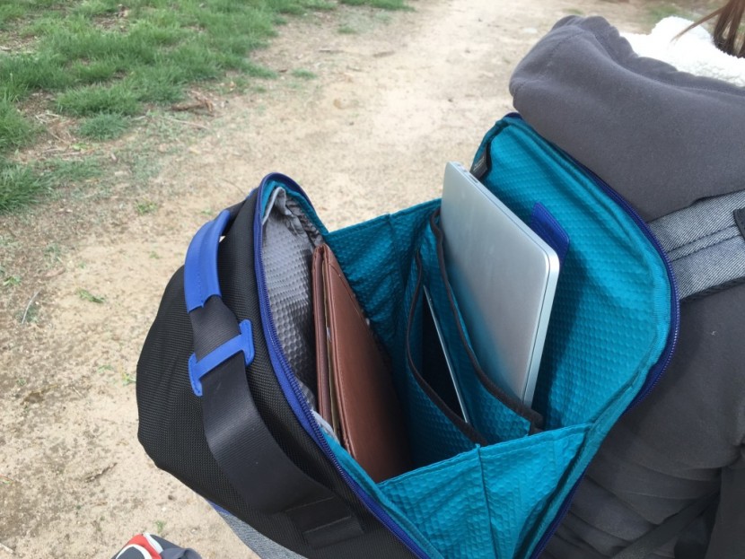 tumi alpha bravo cannon - the laptop compartment is externally accessed and opens up accordion...