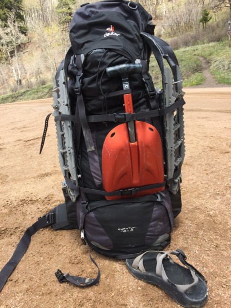deuter quantum 70 + 10 - we used this versatile pack on an early season 4 day backpacking...