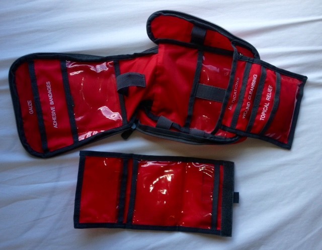 rei backpacker extended - rei's innovated organization system lays out your first aid tools...