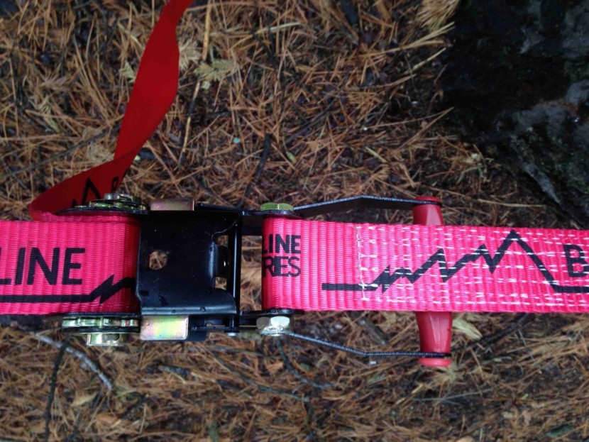 slackline industries base line - a fully locked ratchet is safe for slacklining. to take down this...