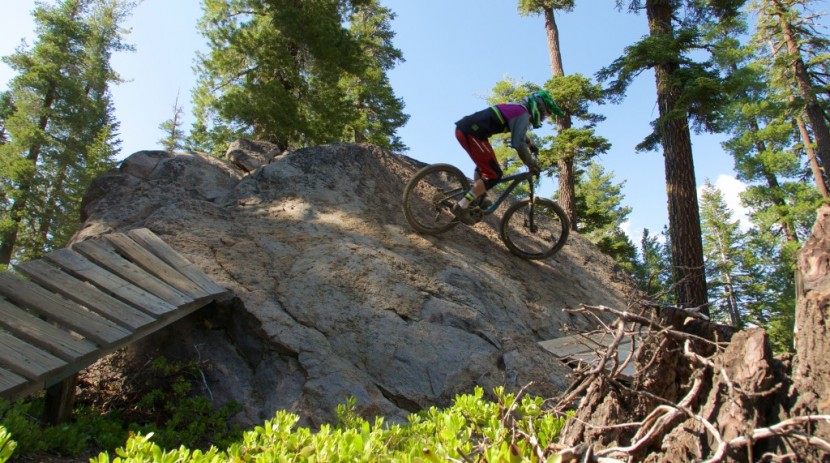 giant contact switch - luke lydiard riding a rock wall in truckee, ca while testing the...