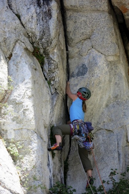 scarpa techno x for women - starting up the first pitch of phobos in tuolumne meadows while...