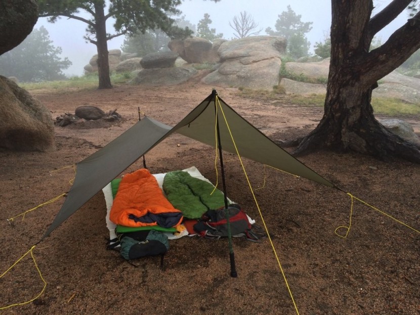 mountain laurel designs grace tarp duo - this silnylon a-frame tarp is larger than most 2-person tarps; mld...