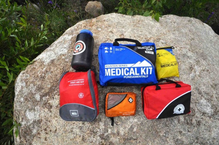 lifeline trail light dayhiker - this is the smallest kit we tested with the fewest supplies (bottom...