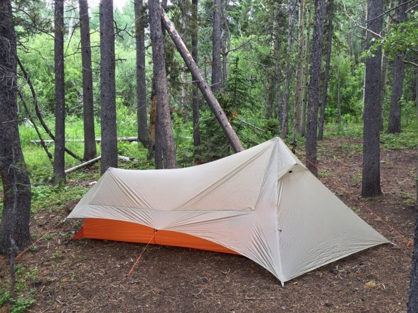 big agnes scout plus ul2 - as you can see here, it is difficult to get a perfectly tight pitch...