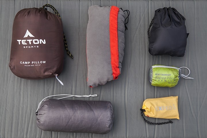 camping pillow - here are several models from our review. three compressible pillows...