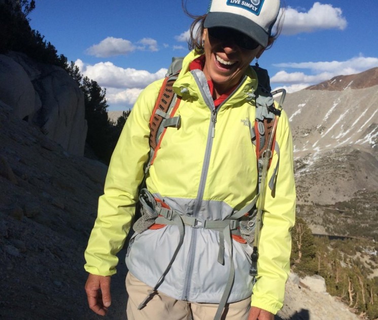 the north face flyweight hoodie for women - jean tucky hikes into the evening light of mosquito flat, rock...