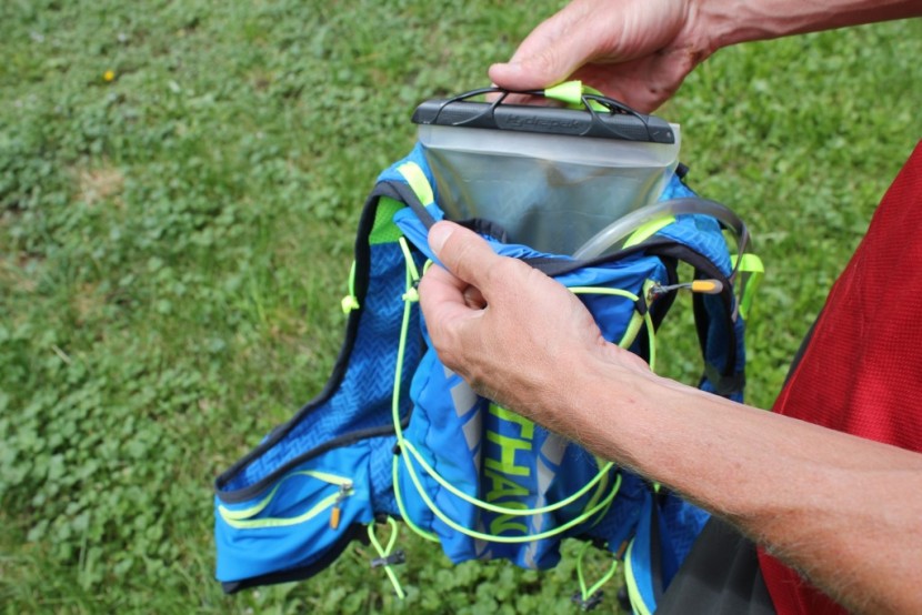 nathan vaporair - the bladder in this pack is accessible through an opening at the top...