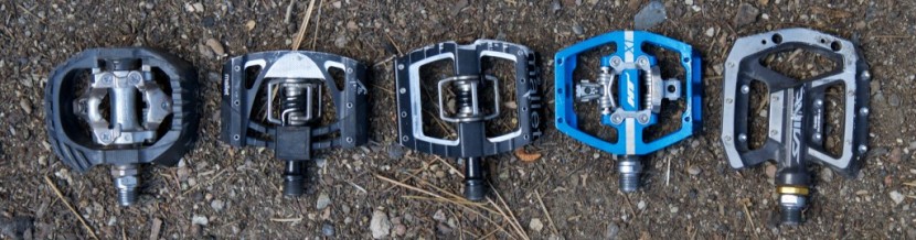 ht x1 - the full platform pedals in our test (plus a pair of flats) for size...