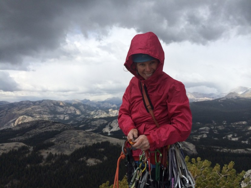 sierra designs microlight 2 for women - jean tucky's all smiles in this jacket, even with some dark clouds...