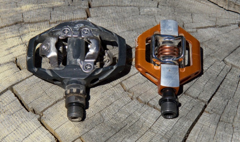 crankbrothers candy 2 - the two mini-platform pedals in our review, the shimano m530 in the...