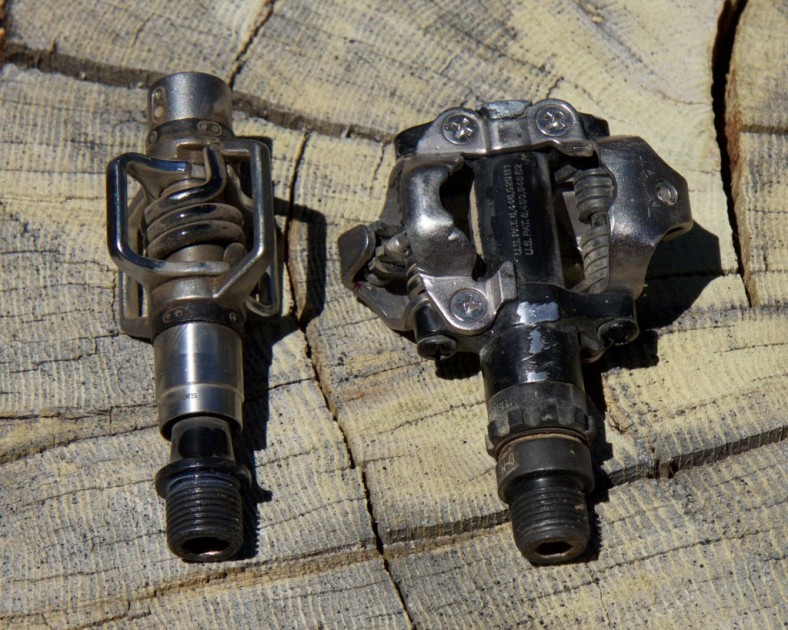 crankbrothers eggbeater 2 - the two pedals in our test without a platform: the crankbrothers...