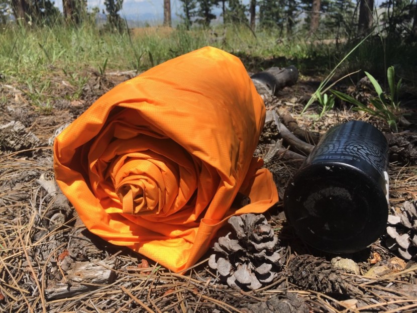 therm-a-rest evolite - this pad packs down pretty small for a self inflating mattress, but...