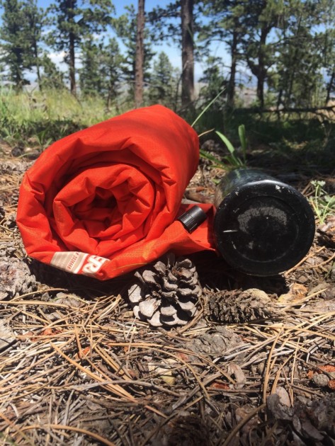 therm-a-rest prolite - for a self inflating mat, this pad packs down pretty small. though...