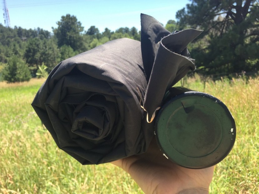 therm-a-rest neoair venture - as seen, this pad is a little bigger than the liter water bottle...