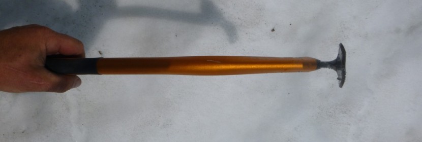 petzl summit evo - a cross view of the cutting edge of the evo's adze, with a good view...