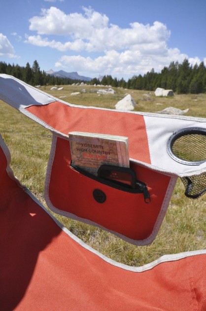 sport-brella recliner - the small arm pocket on the sport-brella has a headphone port, which...