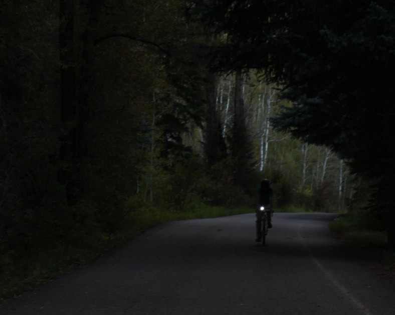 safecycler - ryan uses the safecycler to increase his visibility during an early...