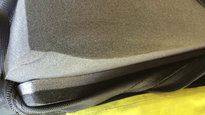 bouldering crash pad - the majority of the alto's foam is a soft, open-cell polyurethane...