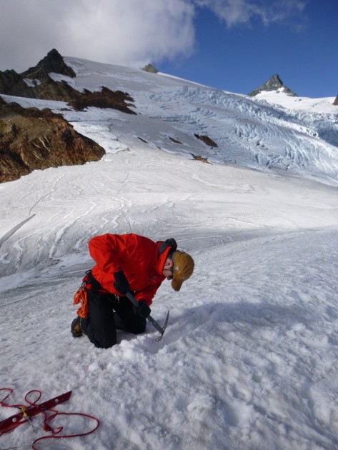 petzl glacier - comparing how effective the glacier was at digging t-slots and being...