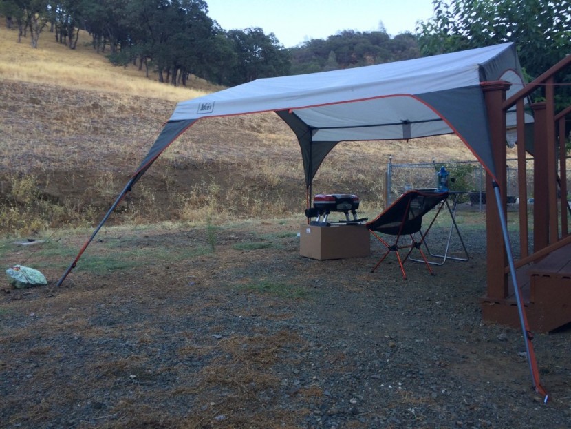 rei alcove shelter - the alcove has a lot of room to sit under and it is easy to get in...