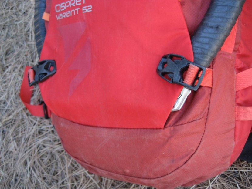 osprey variant 52 - the ice tool head pockets on the variant made the head of the tool...