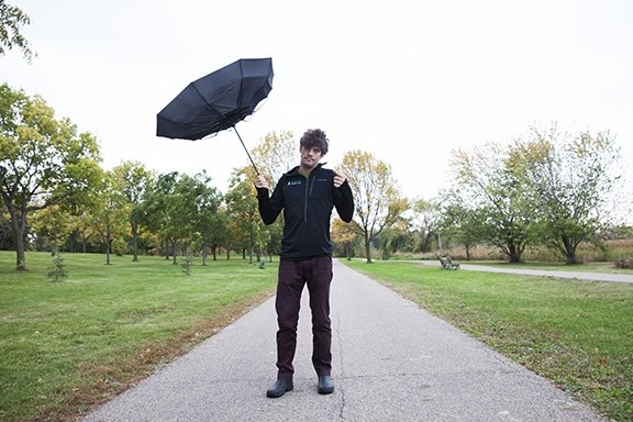 lifetek traveler compact - it didn't take gale force winds to flip this contender inside out...