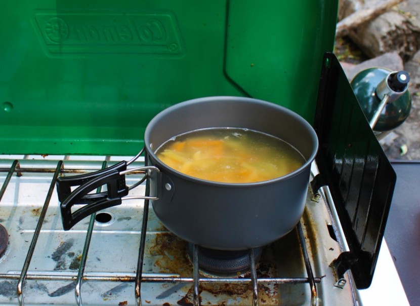 winterial 11 piece camping set - this pot has ample room to make pasta for two to fuel you after a...