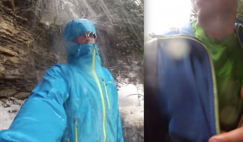 patagonia kniferidge jacket - our infamous waterfall test let this product show its true water...