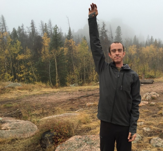 mountain hardwear fairing jacket - as you can see, this product was pretty mobile. when reaching up...