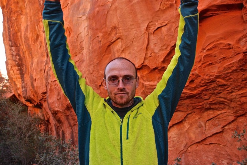 patagonia r2 jacket - notice the r1's polartec power grid fleece that runs down the arms...