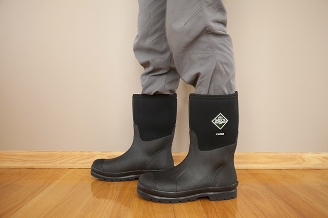 muck boot chore mid - side view of the clunky, yet capable, chore mid. this was one of the...