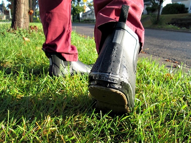 tretorn strala - our feet stayed dry as we walked through dew-covered grass on...